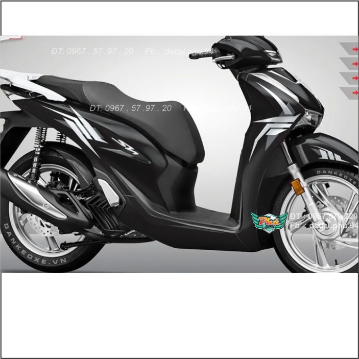 Tem Rời SH Đen Chỉ Trắng (O)