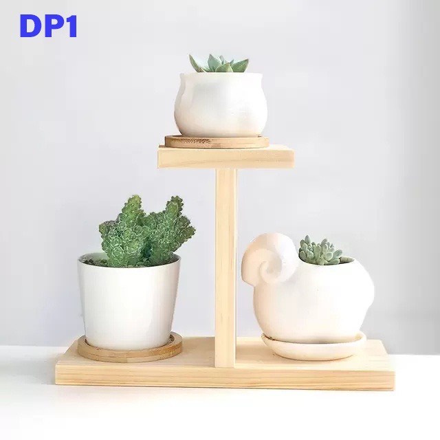 Giá để chậu cây mini bàn làm việc,bàn học bằng gỗ thông tự nhiên (Giá Xưởng) - Hàng Uy Tín Chất Lượng