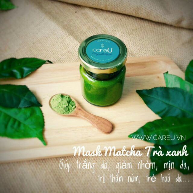 Mask trà xanh matcha CareU đắp da cực mịn | BigBuy360 - bigbuy360.vn