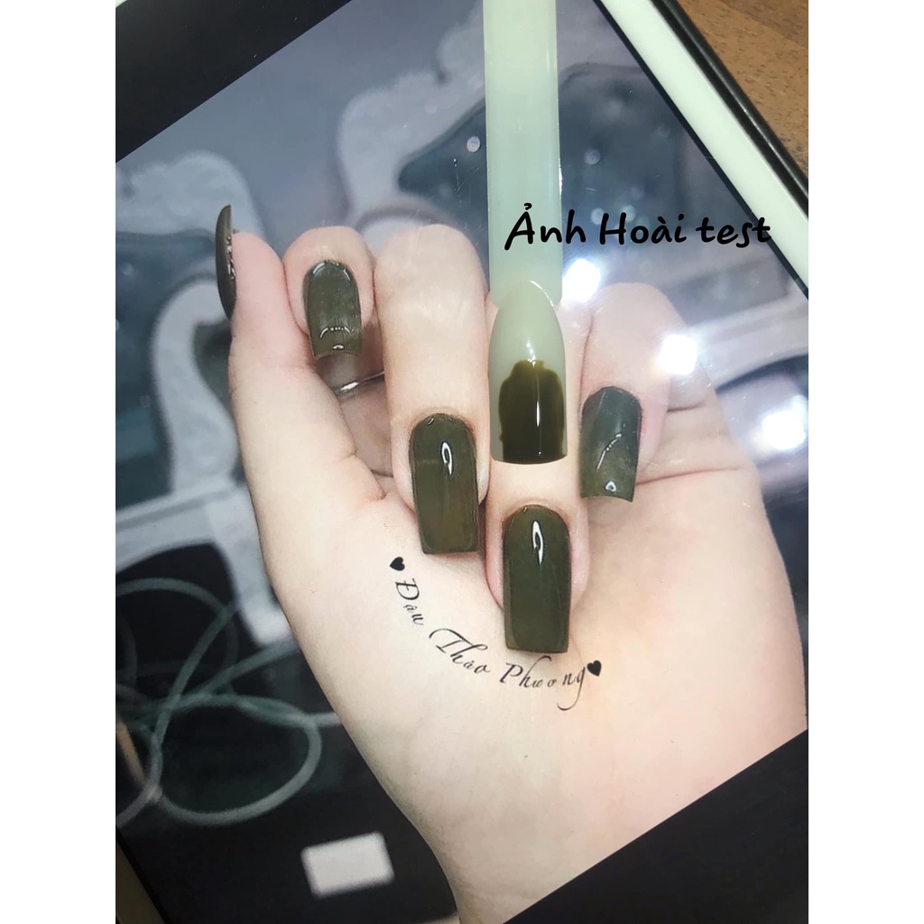 Sơn gel hot màu xanh rêu