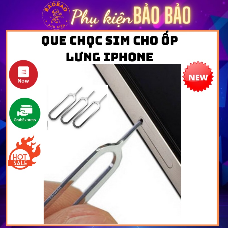 Que chọc sim cho ốp lưng iphone 5/5s/6/6plus/6s/6s plus/6/7/7plus/8/8plus/x/xs/xs max/11/11 pro/11 promax