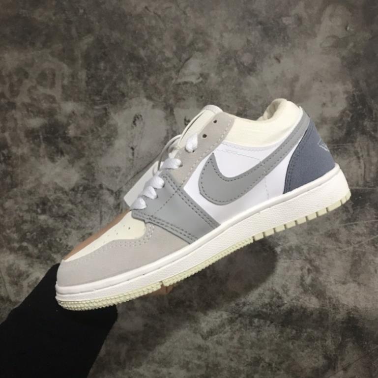 Giày sneaker JORDAN 1 PARIS xám xanh thấp cổ Hot trend nam nữ, Giày thể thao JD1 xám xanh dùng đi học,tập gym,chạy bộ