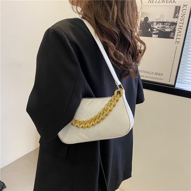 Túi đeo vai IELGY hình bán nguyệt phong cách cổ điển thời trang tùy chọn màu sắc dành cho nữ