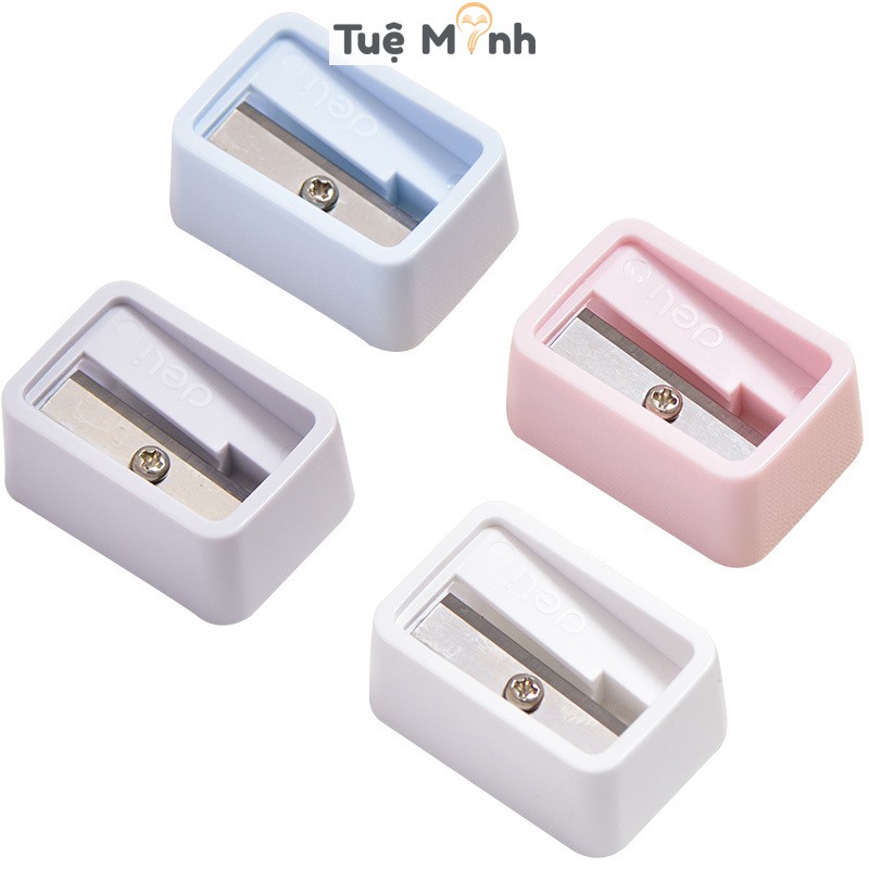 Gọt bút chì Deli màu Pastel xinh xắn VPP Tuệ Minh, dụng cụ chuốt bút tiện lợi C06