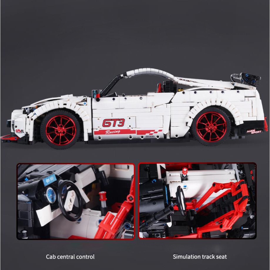 Mẫu Lắp Ráp mô hình Techinc Siêu xe Mould king 13172 1:8 scale Nissan super sport car GTR GT3
