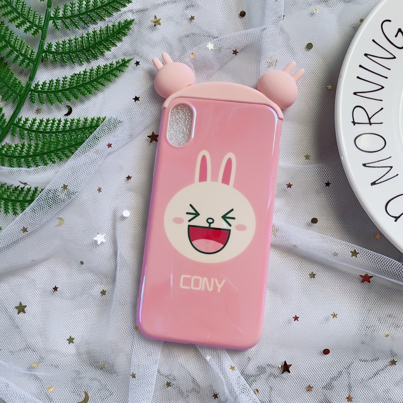 Ốp Lưng iPhone X/Xs Viền Nhựa Dẻo Đầu Thú Ngộ Nghĩnh