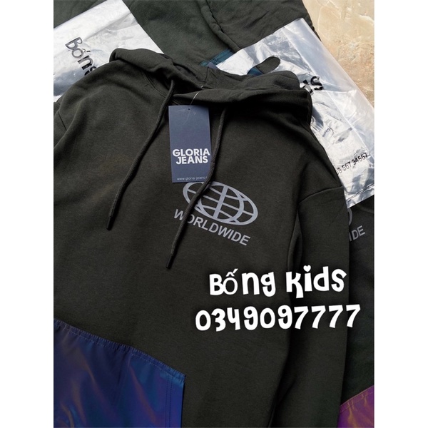 Áo Nỉ Hoodie Nam Rêu Đen WORLDWIDE GJ