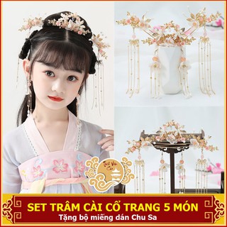 Set trâm cài cổ trang 5 món Tĩnh Vân Các (có sẵn)