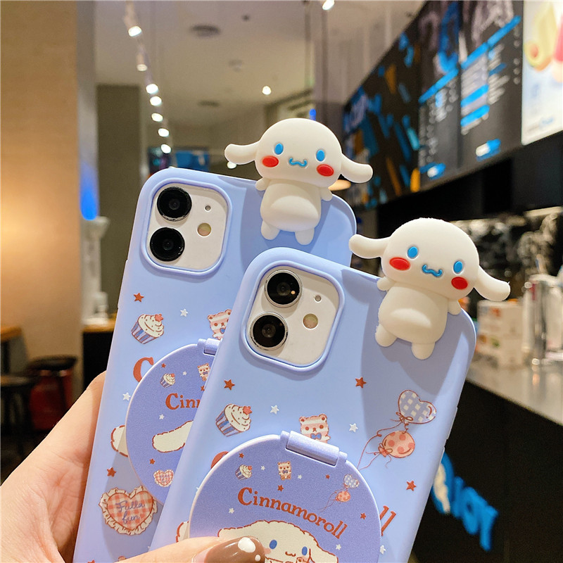 Ốp Lưng Silicone Mềm Có Gương Soi Cho Xiaomi 10 10pro 9 8 A3 Redmi Note8Pro Note8 Note7 Note5 Note9 Note9Pro K20 K30 K30Pro