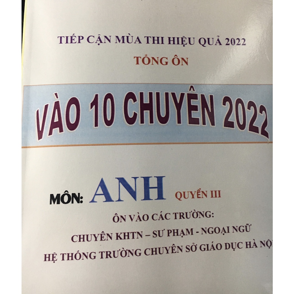 Bộ Đề Ôn Luyện Thi Vào Lớp 10 THPT Chuyên Môn Tiếng Anh (Có Đáp Án)