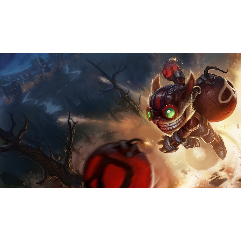 Poster A3, A4, A5 dán tường League of Legends, decal trang trí có keo ZIGGS - Mẫu 1, nhận in theo yêu cầu
