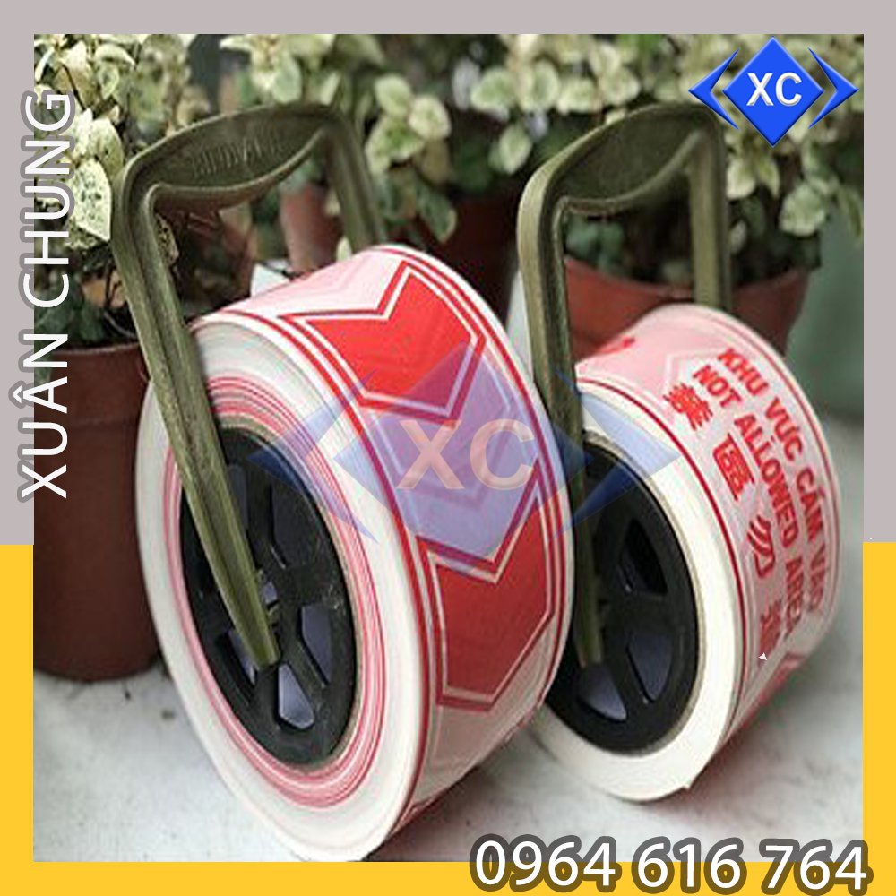 Cuộn rào cảnh báo 100m, băng rào cảnh báo khu vực cấm vào, công trình thi công