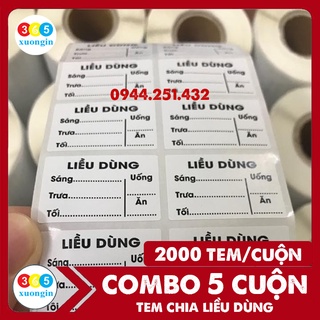 5 Cuộn tem chia liều dùng cho Dược Sĩ tiện lợi