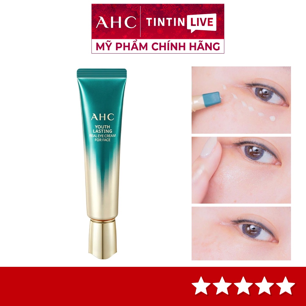 AHC - Kem Mắt AHC Ageless Real Eye Cream For Face 30ml Hàn Quốc