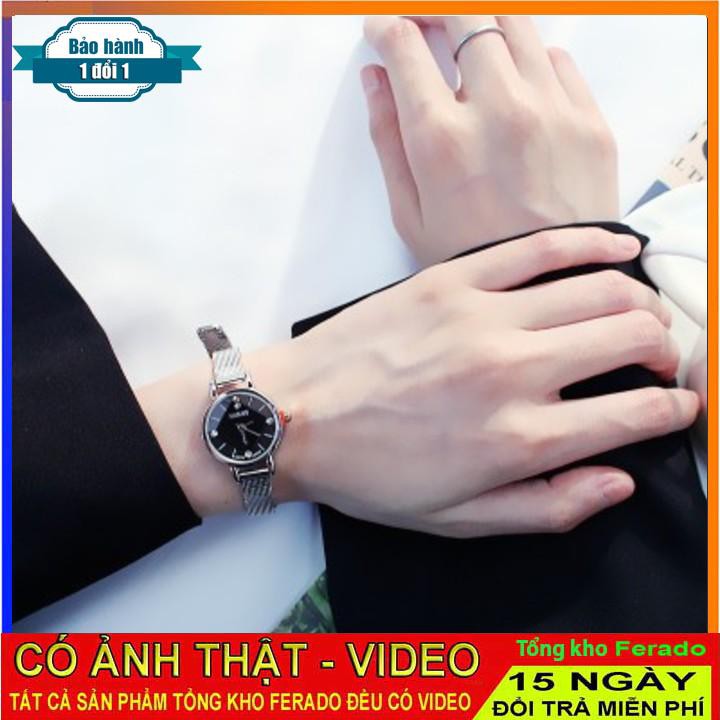 [ xả kho ] ĐỒNG HỒ NỮ HUAN S2 DÂY THÉP LƯỚI