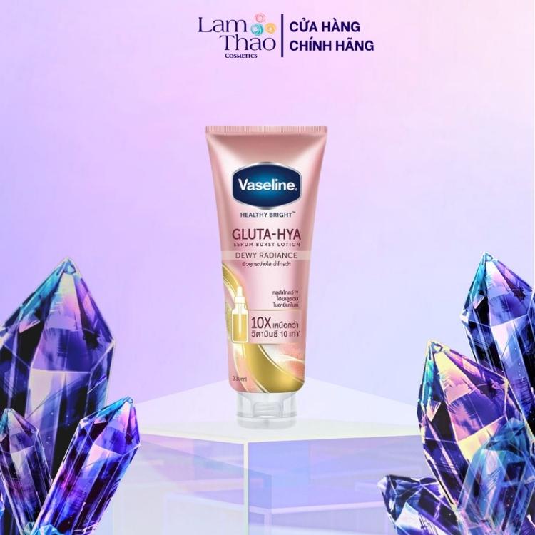 Sữa Dưỡng Thể Trắng Sáng Đều Màu Da Ban Đêm Vaseline Healthy Bright Gluta-Hya Serum Burst Lotion