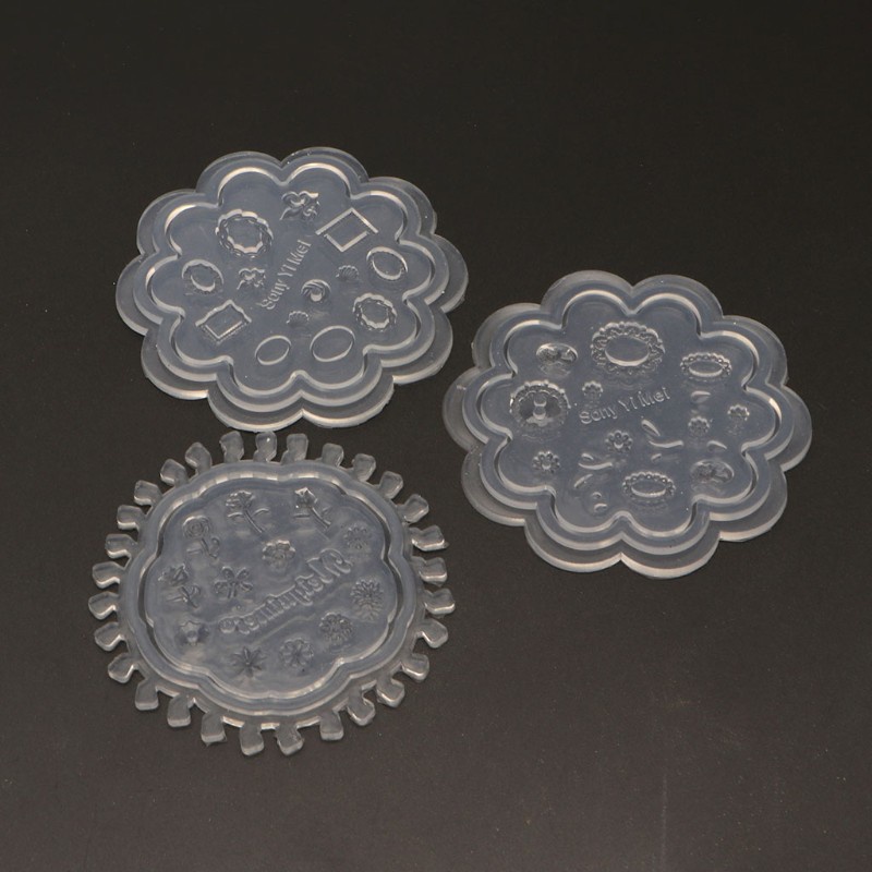 Set 3 khuôn silicone mini tạo hình hoa dùng làm trang sức/ vật trang trí móng bằng resin epoxy DIY