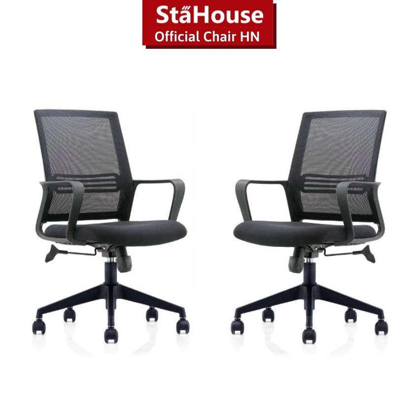 Ghế Văn Phòng Lưng Lưới Chân Xoay GVP B107, Ghế Làm Việc Stahouse Official Chair HN