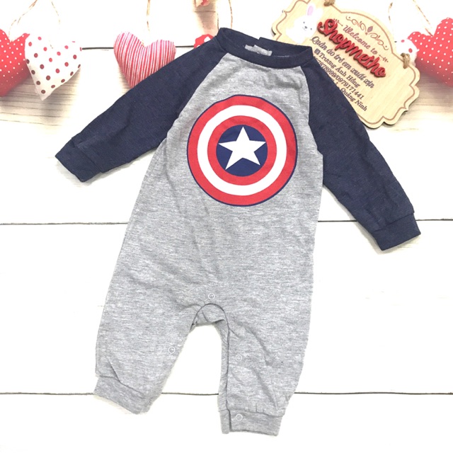 Body siêu nhân MARVEL chất cotton bé trai xuất xịn