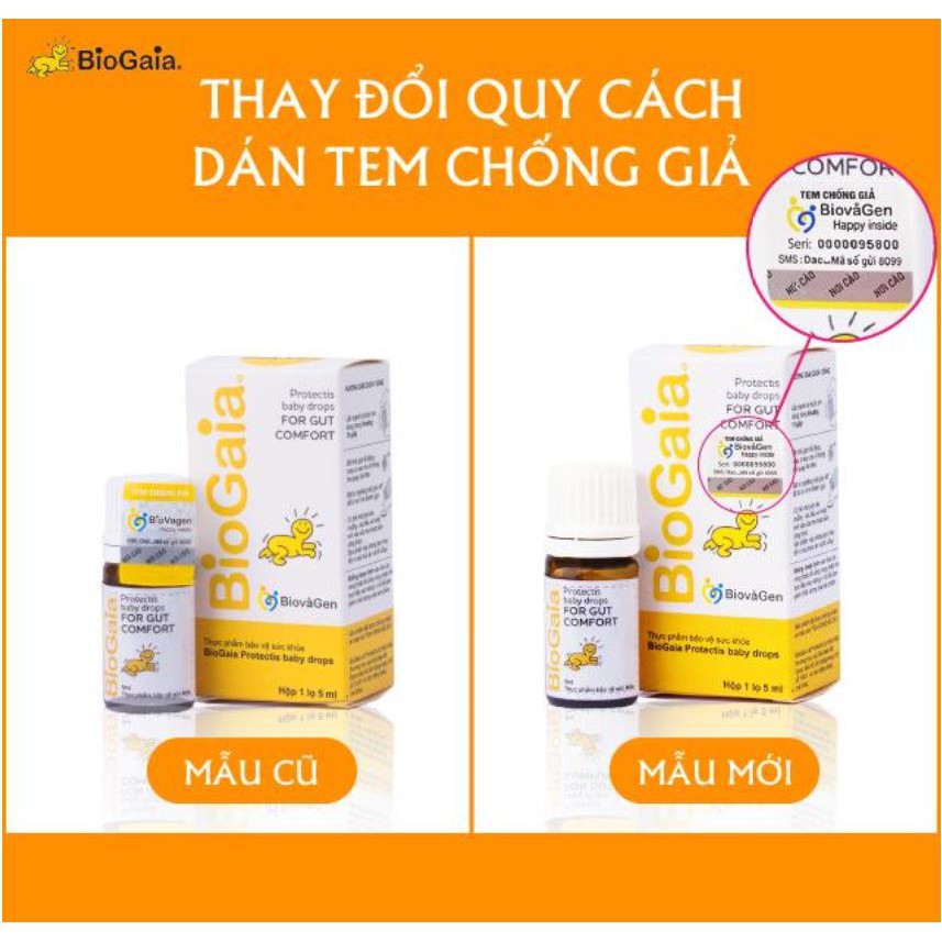 BioGaia Protectis Baby Drops - Men Vi Sinh giúp bé tiêu hóa tốt, tăng sức đề kháng từ sơ sinh (5ml) -CN292