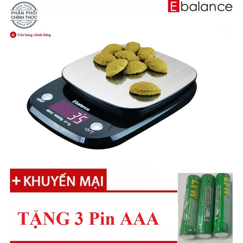 Cân thực phẩm, cân nhà bếp Ebalance Kitchen Scale Loại 10KG + Tặng 2 pin 3A