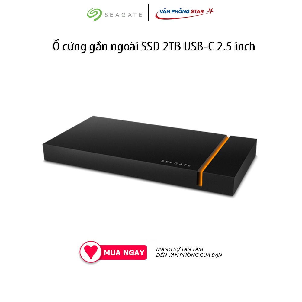 Ổ cứng gắn ngoài SSD 2TB USB-C 2.5 inch Seagate Firecuda Gaming Cổng kết nốiUSB TypeC 3.2 Kim loại nguyên khối