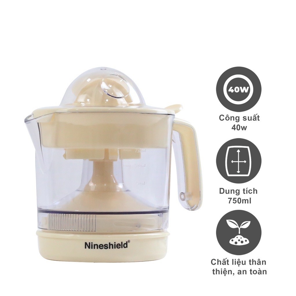 Máy vắt cam tự động đa năng NINESHIELD KB-L5, Máy vắt ép chanh cắm điện xoay 2 chiều thông minh tháo lắp vệ sinh dễ dàng