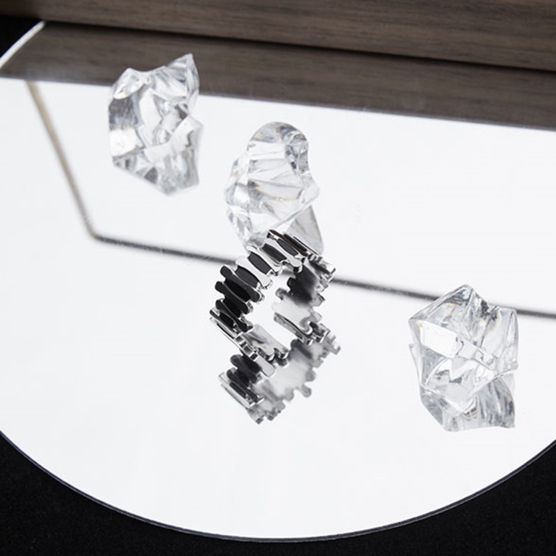 Nhẫn Hở Bằng Thép Titan Thời Trang retro Cá Tính Dễ Phối Đồ Cho Nam Nữ