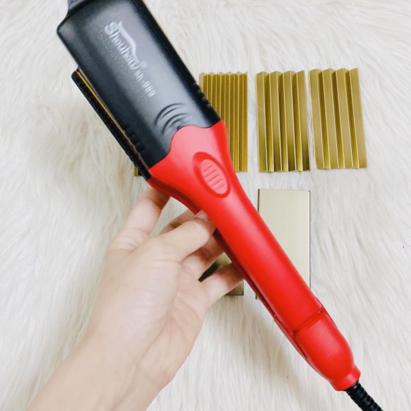 Máy Dập Xù Tóc Thay Bản đa năng 4in1 SHOUHOW cao cấp,  máy Là tóc chuyên salon bản to