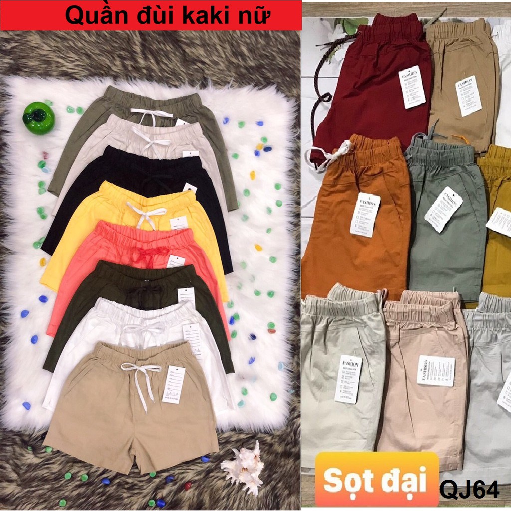 Quần kaki nữ lưng thun [Cỡ size 43-70kg] QJ64