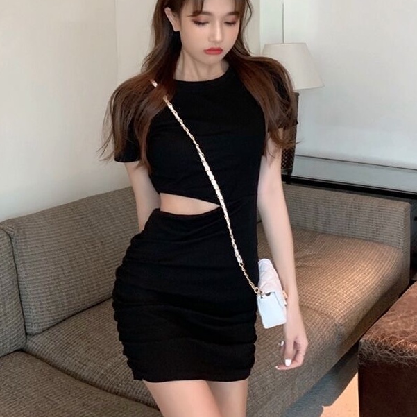 Đầm Tay Ngắn Thiết Kế Mỏng Quyến Rũ Thời Trang Mùa Hè Theo Phong Cách Mới Dành Cho Nữ