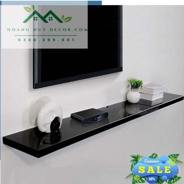 Kệ tivi treo tường HOÀNG HUY DECOR kệ gỗ cao cấp Mdf chống ẩm
