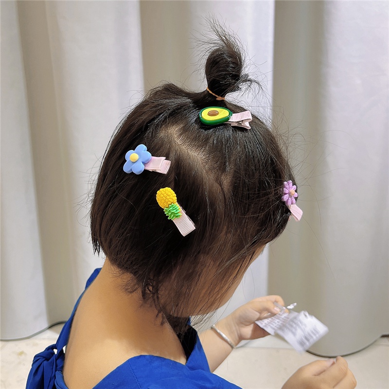 10 Kẹp tóc Beadia họa tiết trái cây dễ thương cho bé