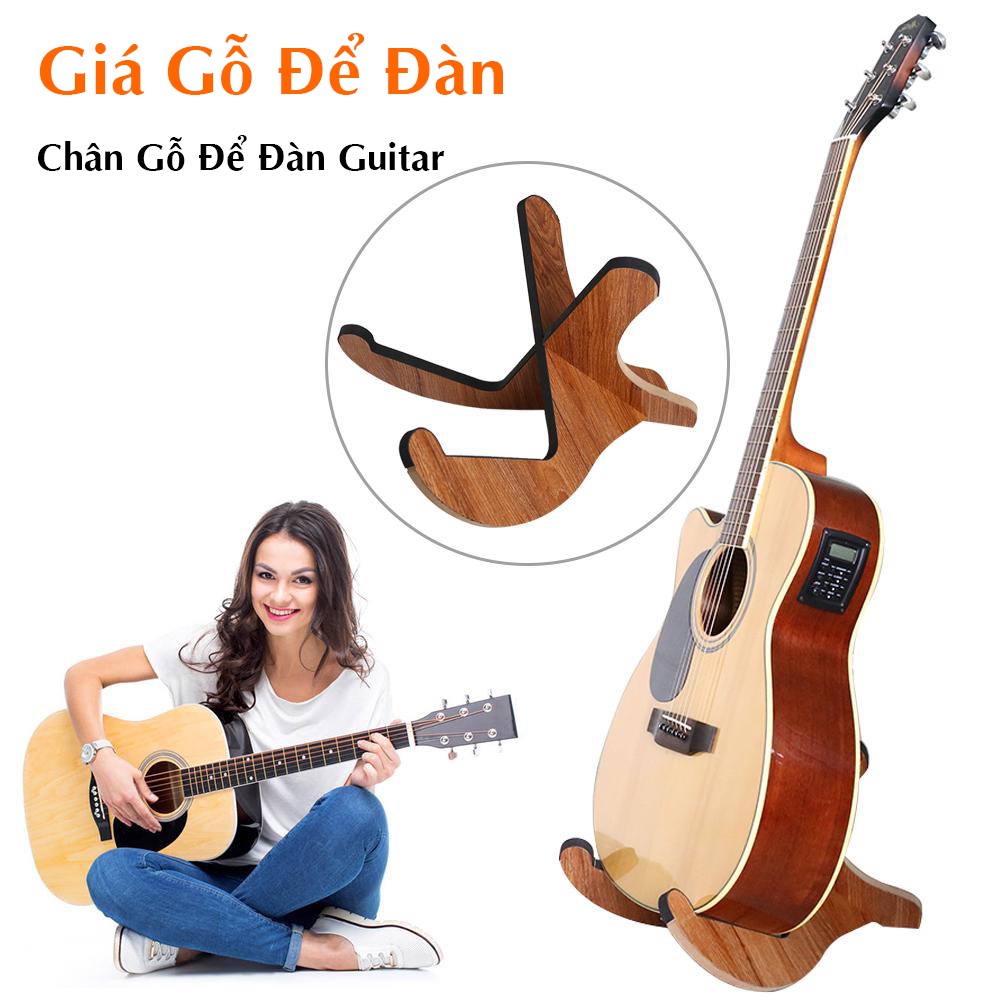 Kệ,Giá Để Đàn Guitar bằng gỗ gấp gọn - Chân Gỗ Kê Đàn Guitar