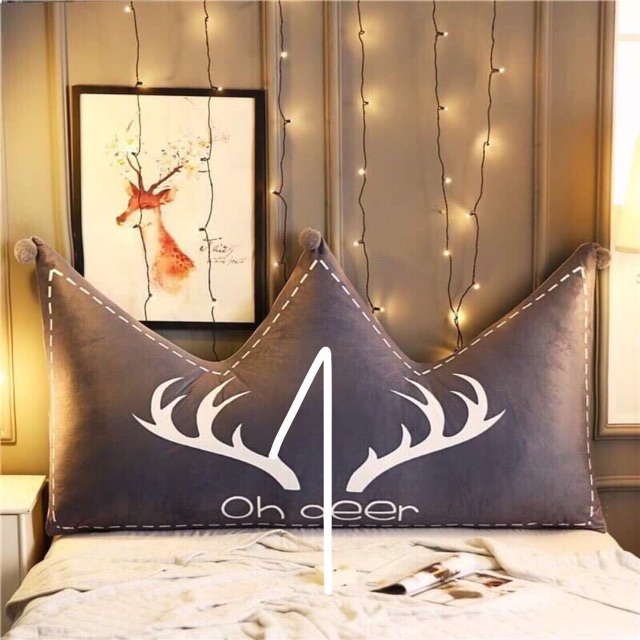 ##Gối tựa kê đầu giường vương miện size 150cm×65cm  sẵn hàng ( ảnh chụp thật sản phẩm)