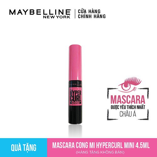 [HB Gift] Mascara  Làm Cong Mi  Maybelline Hyper Curl Mini 4.5 ml | WebRaoVat - webraovat.net.vn