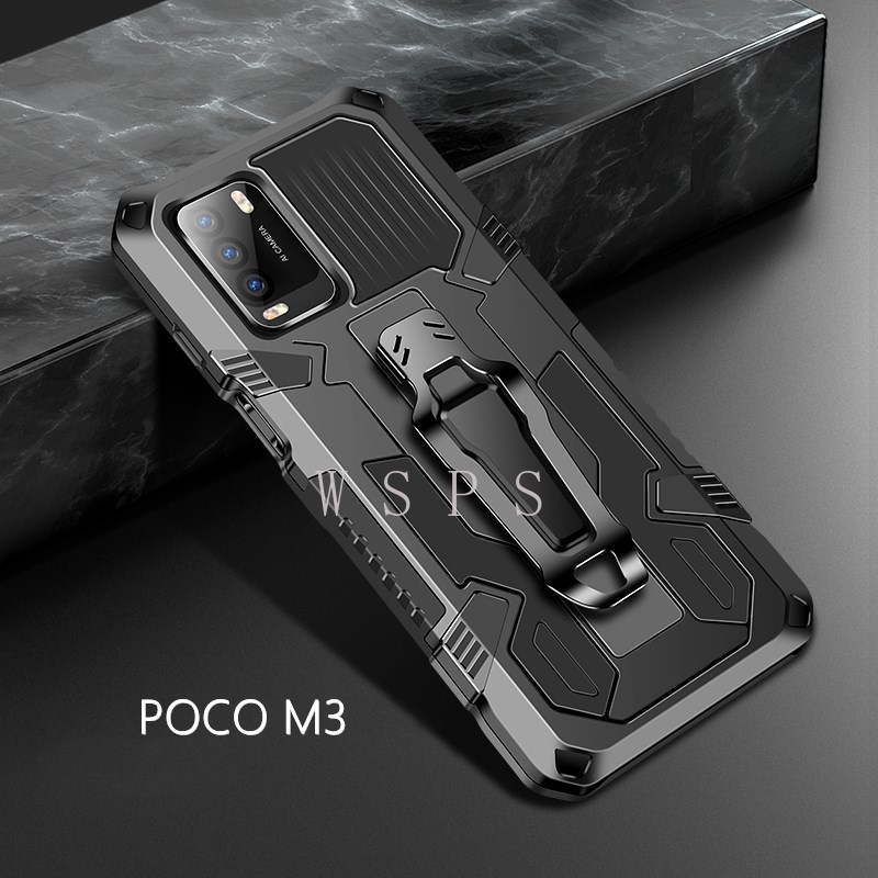 Xiaomi  Poco M3 10T Pro 10T Lite  Poco X3 NFC Note 10 Pro Note 10 Redmi Note 9 Pro Max Note 9 Pro Note 9S Note 9 TPU+PC Armor Hard Case Shockproof Cover