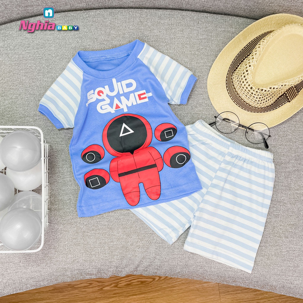 Bộ lửng đùi cotton borip NGHĨA BABY cho bé trai vải xuất xịn mịn mát phù hợp đi chơi, đi học, mặc nhà đẹp