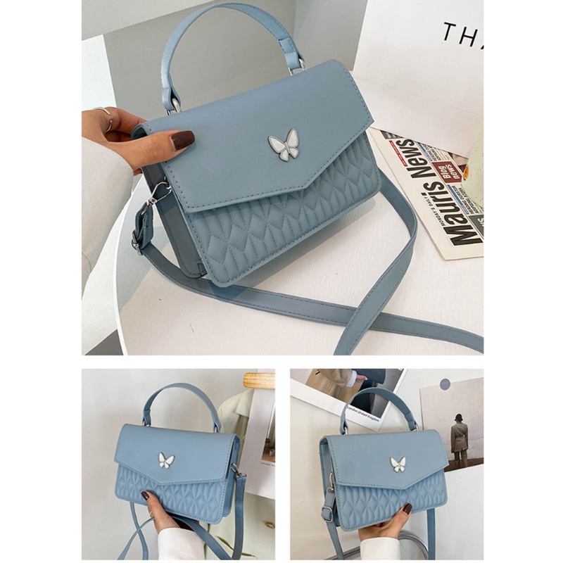 Túi Da PU Đeo Chéo Họa Tiết Kẻ Sọc Vintage