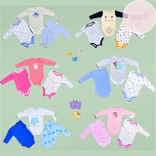 Set 3 body chip dài tay Beliti mềm mát cho bé từ 0-12 tháng