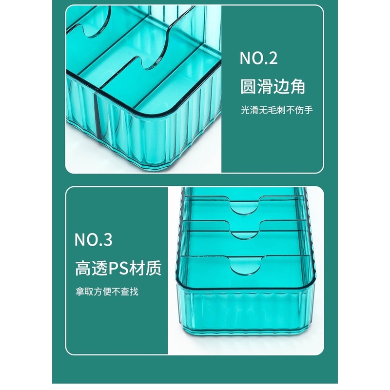 Hộp đựng dây cáp dữ liệu/ điện thoại di động phân loại để bàn chia ngăn tiện lợi
