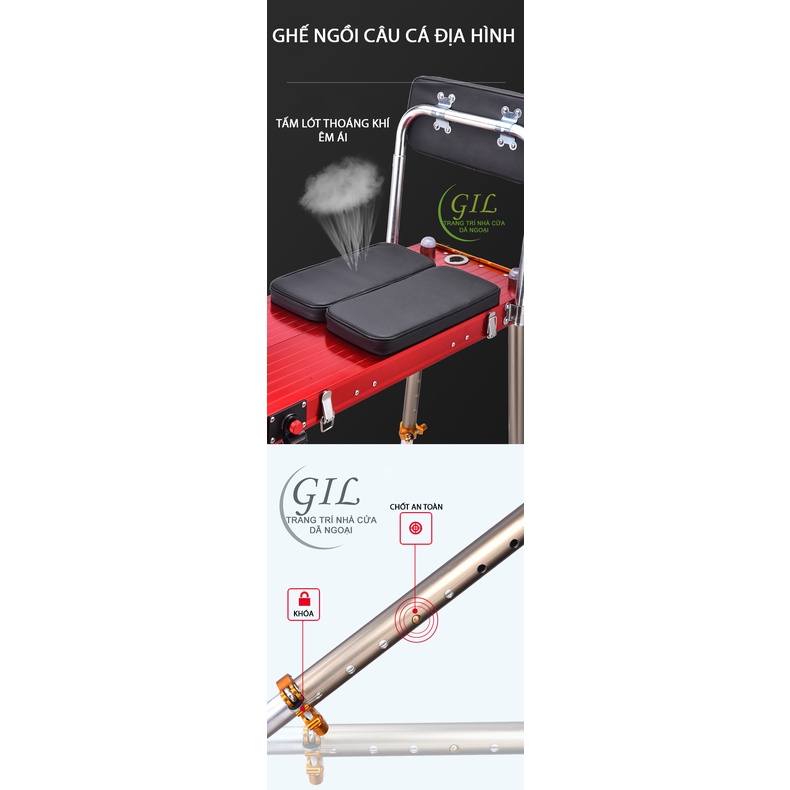 Ghế ngồi câu cá địa hình cao cấp