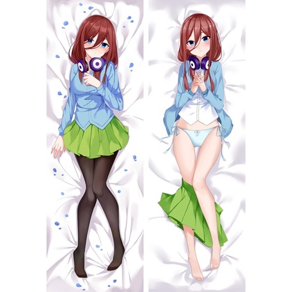 Vỏ Gối Ôm Toàn Thân In Hình Anime The Quintuplets Nakano Miku Dakimakura Nhật Bản