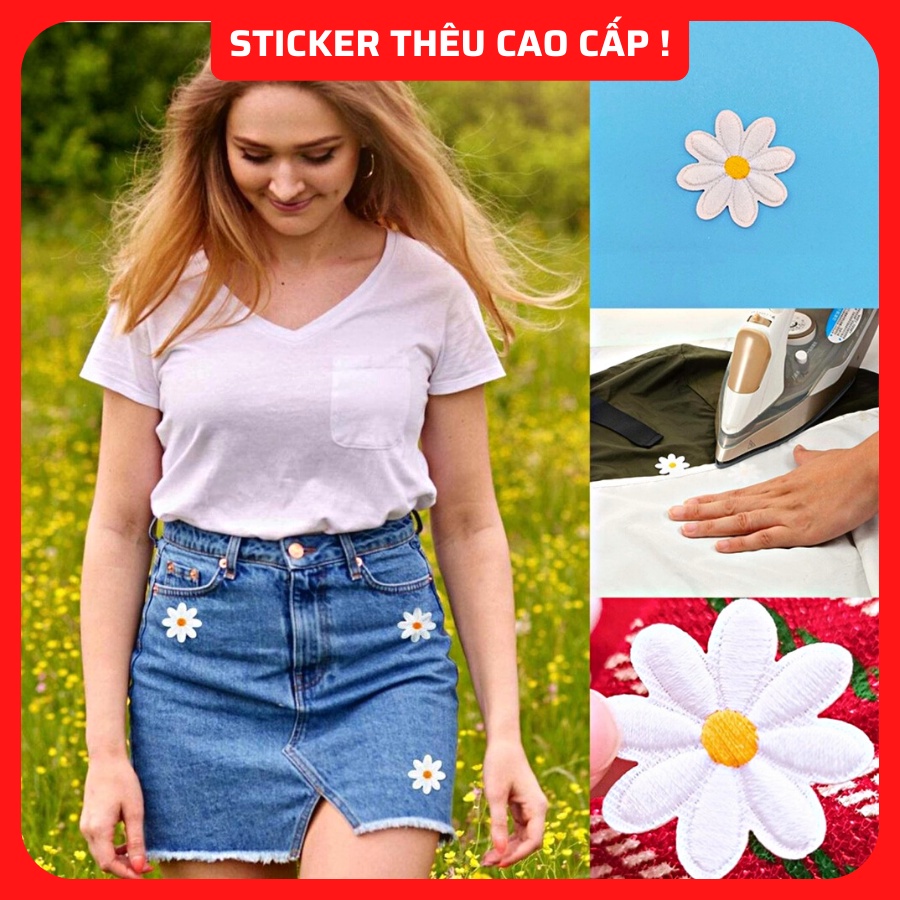 Sticker ủi thêu cao cấp có keo sẵn làm miếng dán quần áo, miếng dán áo rách, trang trí balo, quần áo