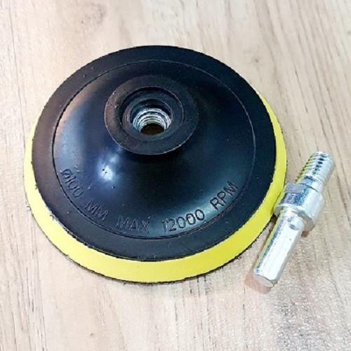 Bộ Dụng Cụ Đánh Bóng 6 Món Gồm 1 Phớt + 4 Bông Đánh Size 10cm + 1 Đầu Chuyển Đổi M10