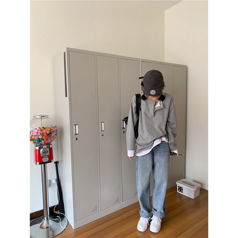 Áo Thun Tay Dài Cổ Tròn Thời Trang Hàn Quốc Sành Điệu Cho Nữ