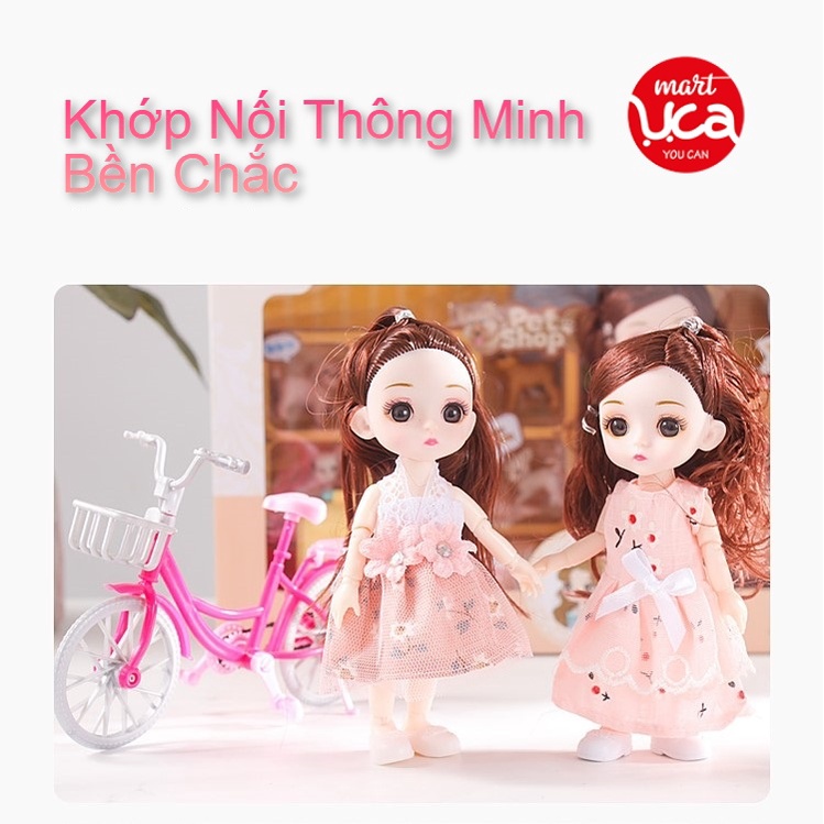 Bộ Đồ Chơi Búp Bê Công Chúa Chibi Cho Bé Gái Nhập Vai Vui Nhộn Sáng Tạo BarBie Bé Gái Thú Cưng Đi Học Siêu Thị