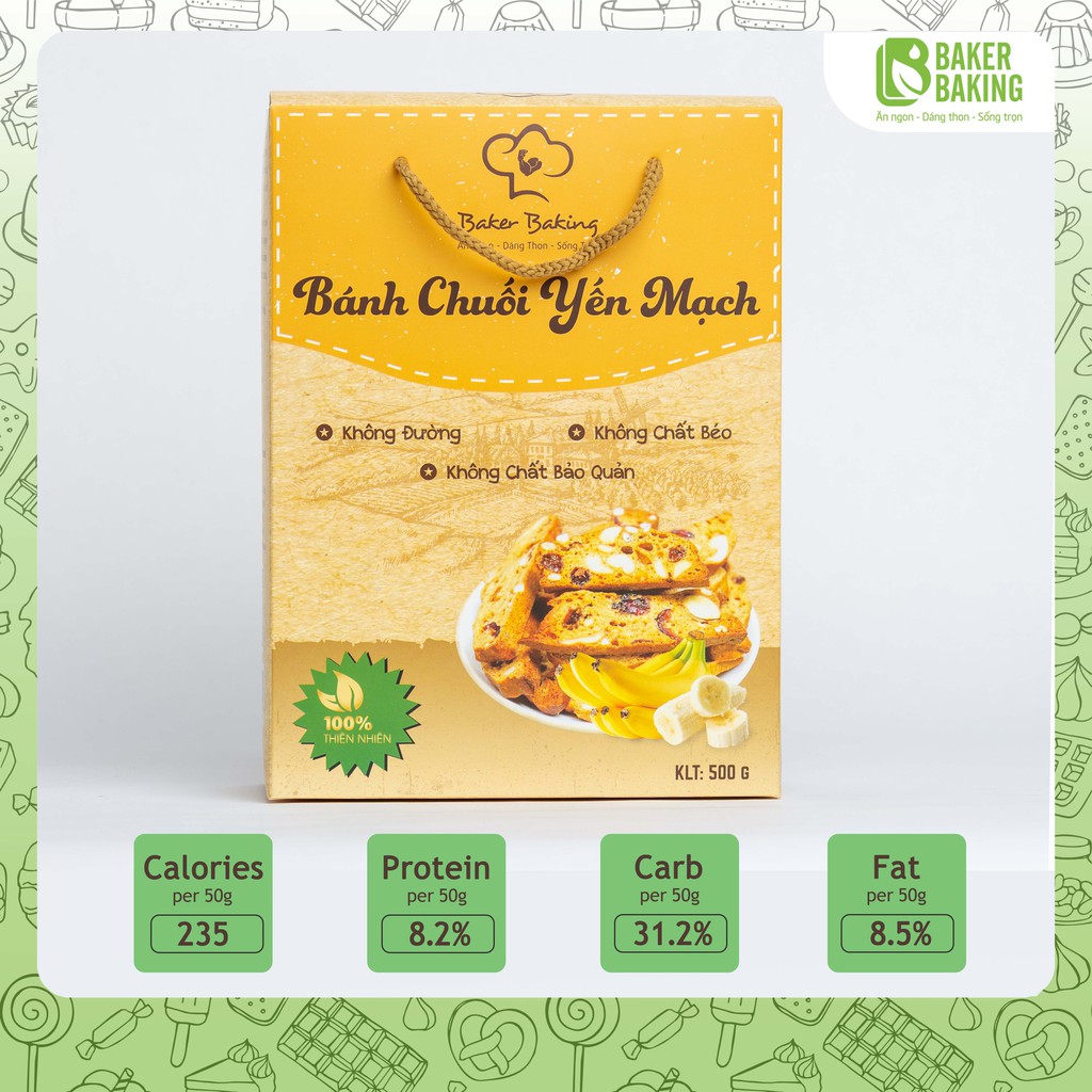 Bánh Chuối Yến Mạch Giảm Cân Baker Baking