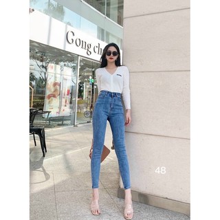 👉Jeans Dài Lưng Cao Co Giãn Trơn