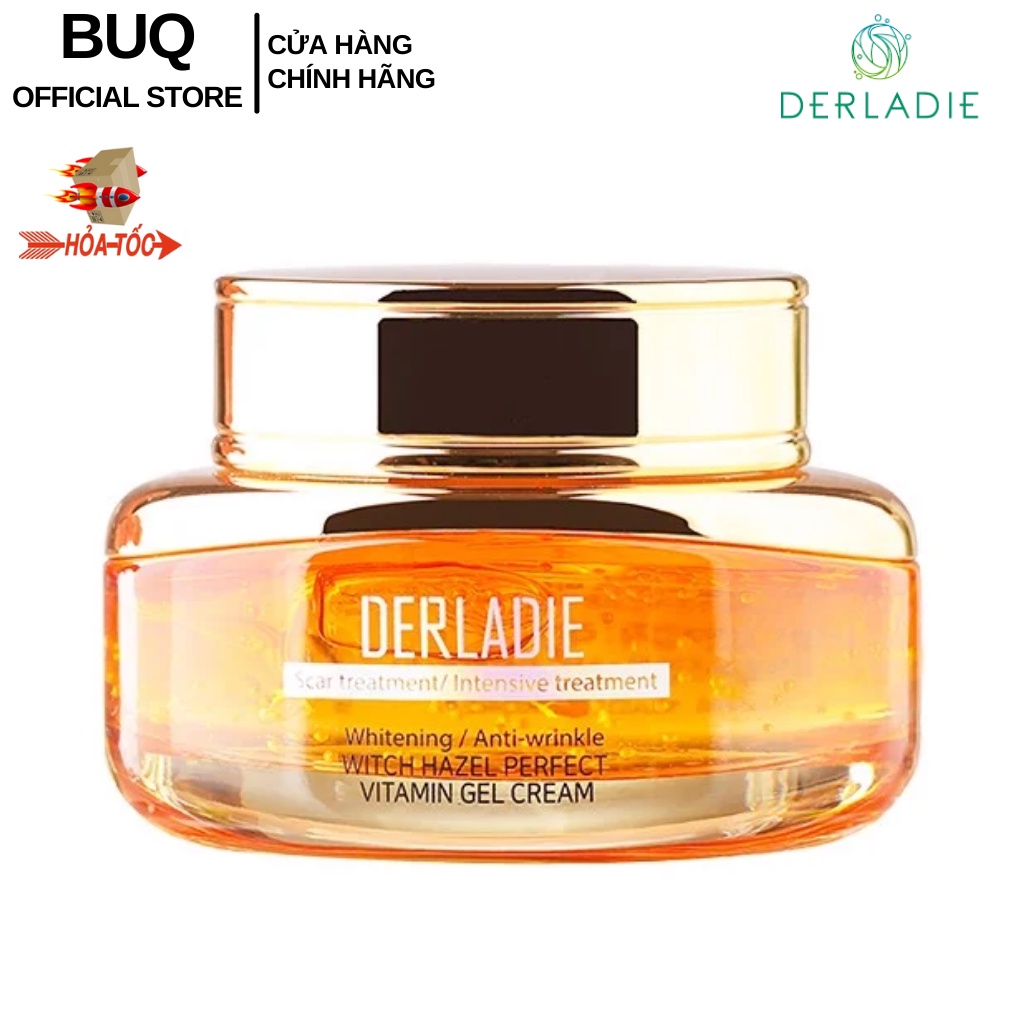 Kem Dưỡng DERLADIE Witch Hazel Perfect Vitamin Gel Cream Ngừa Mụn, Giảm Thâm, Làm Đầy Sẹo Rỗ 55ml